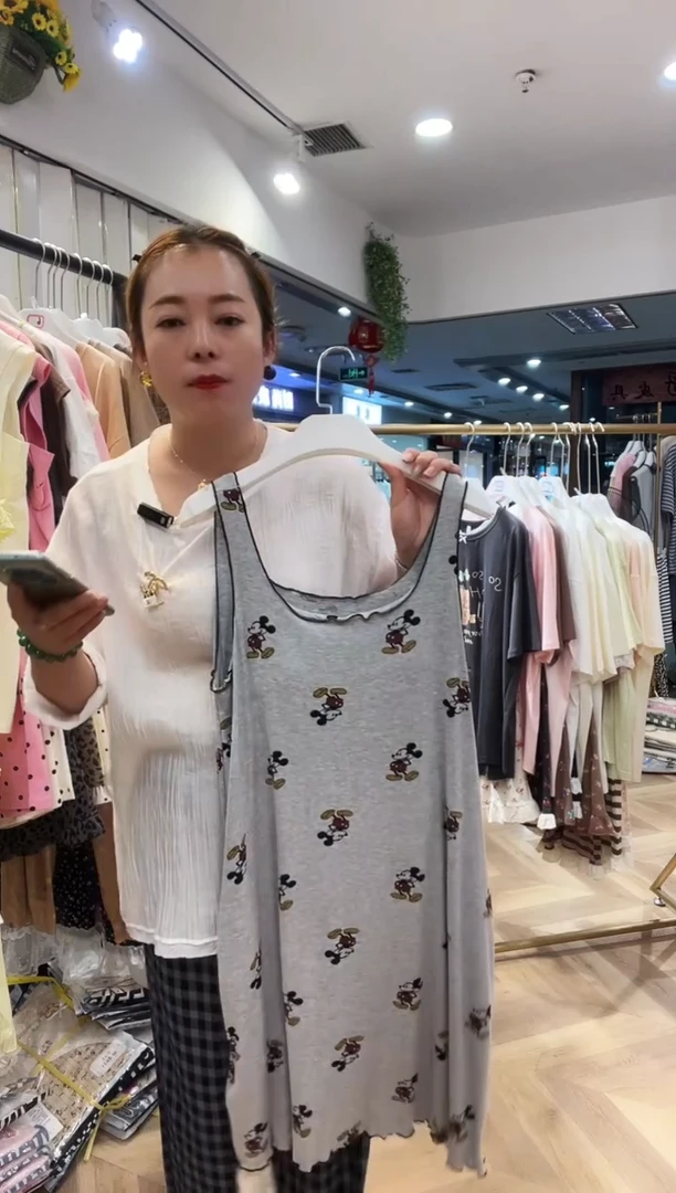 棉背心睡裙胸垫款L号120斤以下