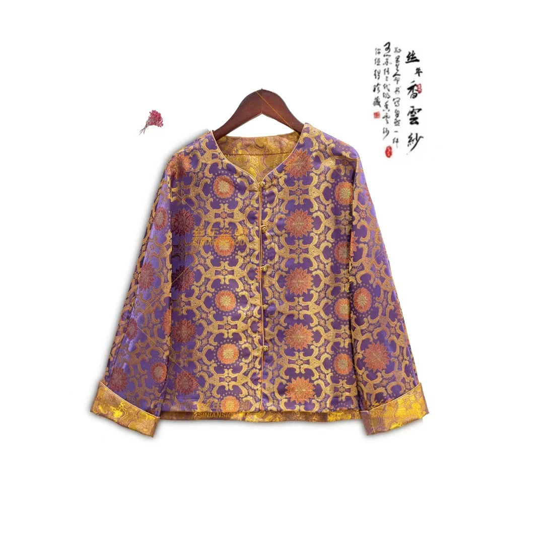 水溶金｜秋季新款新中式国风重磅两面穿上衣外套-5051