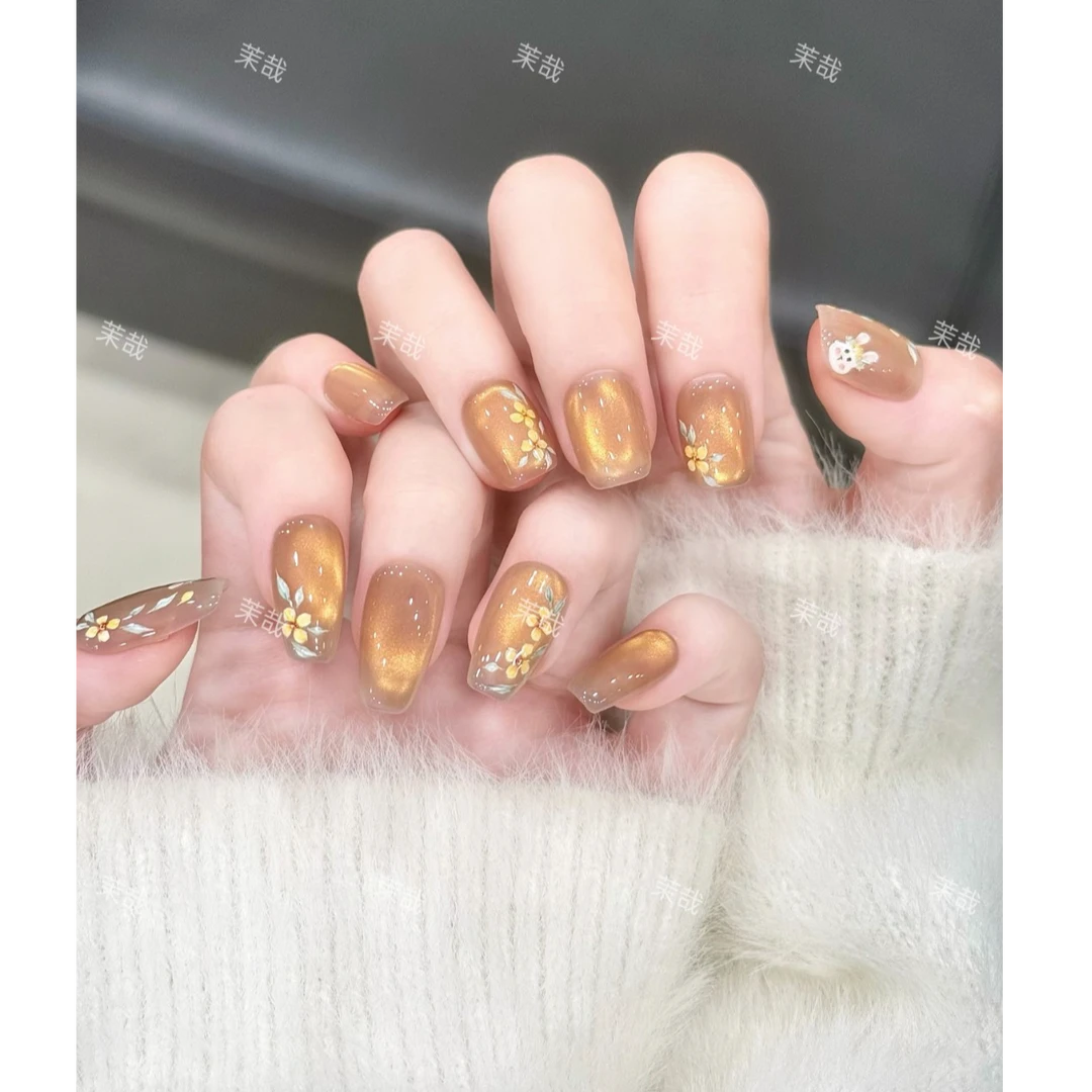 茉哉II【月桂】纯手工定制美甲拆卸穿戴甲A4614