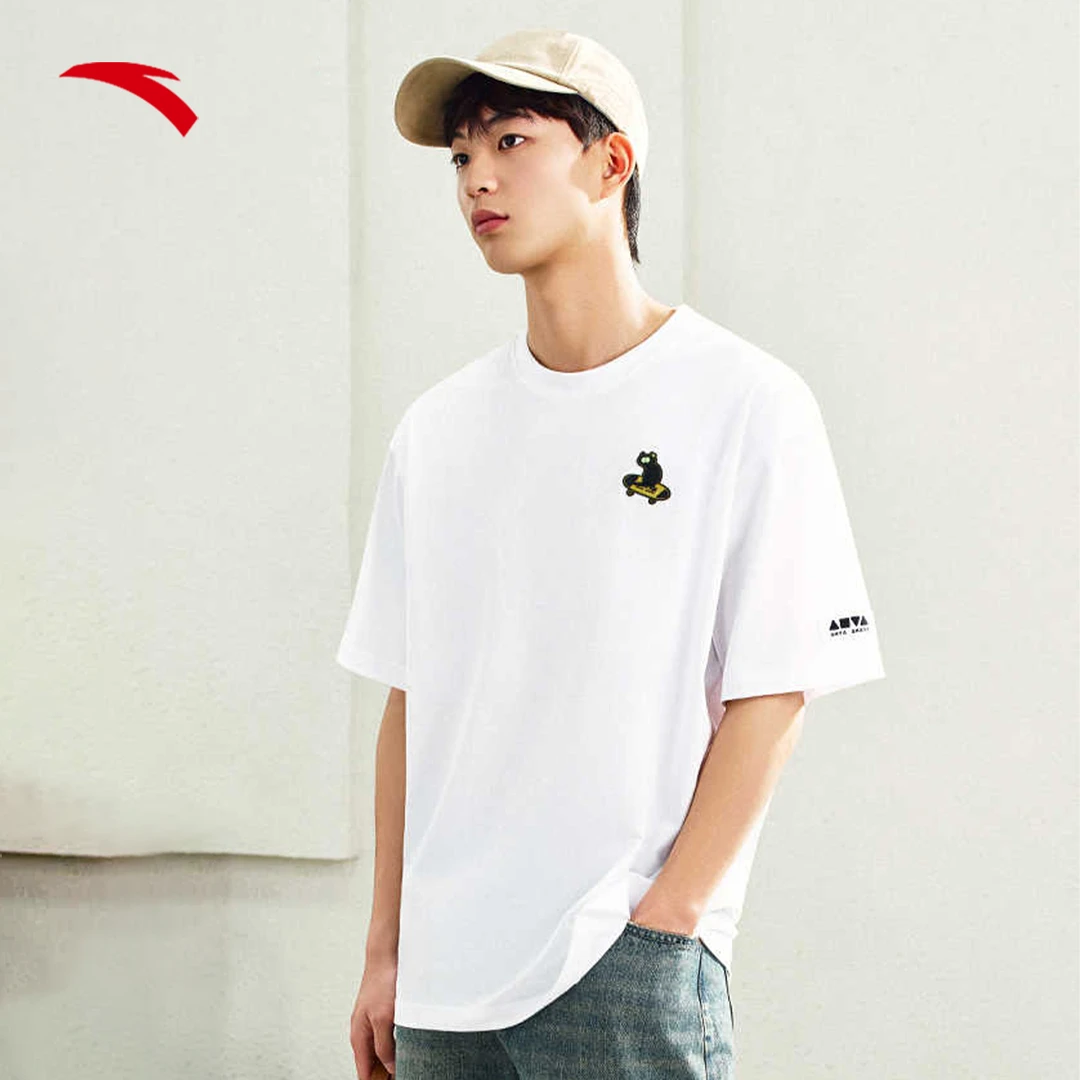 安踏冰肤抗菌短T 滑板文化系列男女同款夏季短袖针织衫172528117