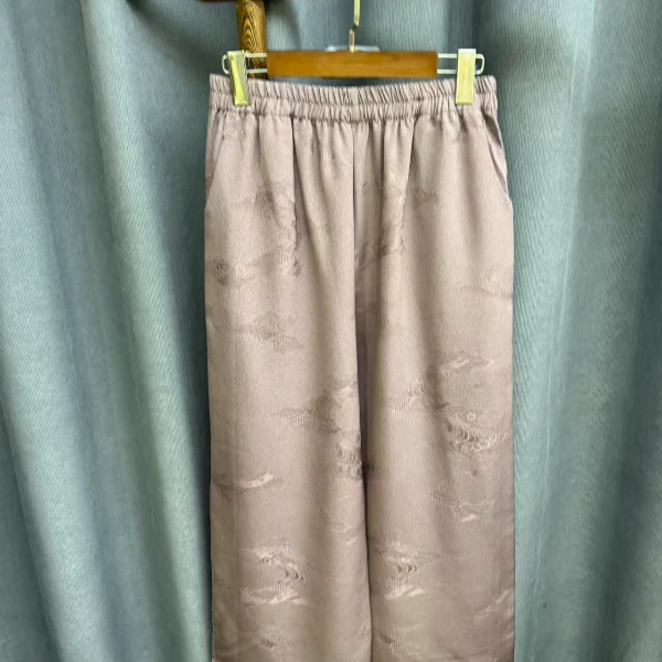 2025秋季新款时尚百搭桑蚕丝长裤女Y623