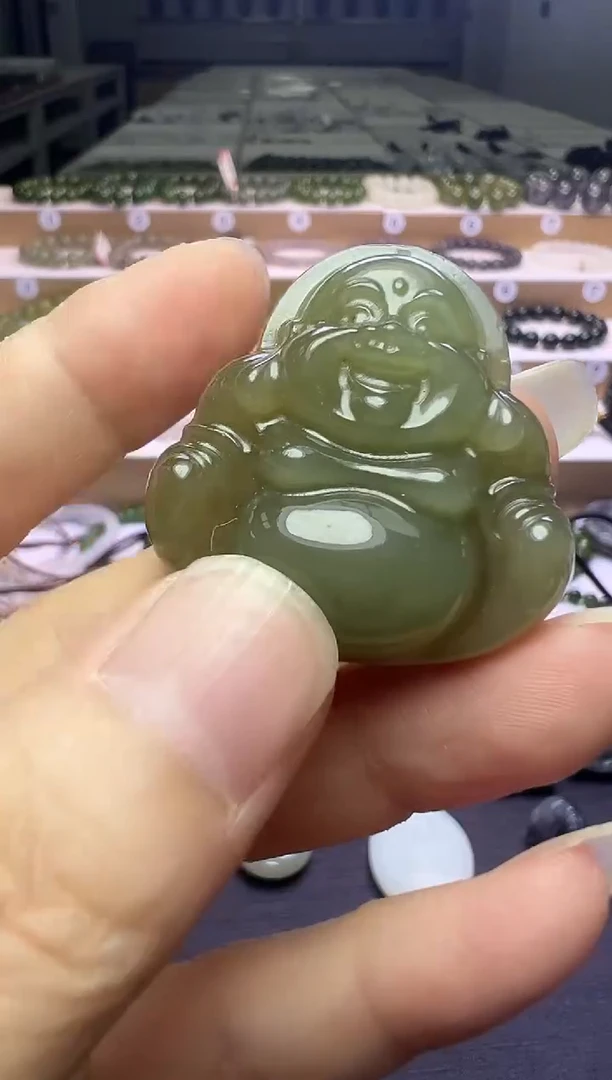 颈饰未镶嵌和田玉83号链接有棉卡35*35*11mm