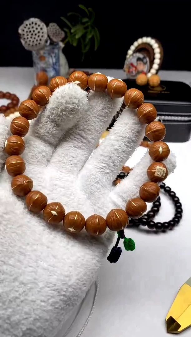 手串猴头核桃布*根满镶金线南瓜