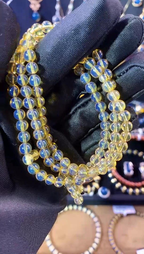 【闪购商品】琥珀珠宝奇石未镶嵌5MM高蓝108串