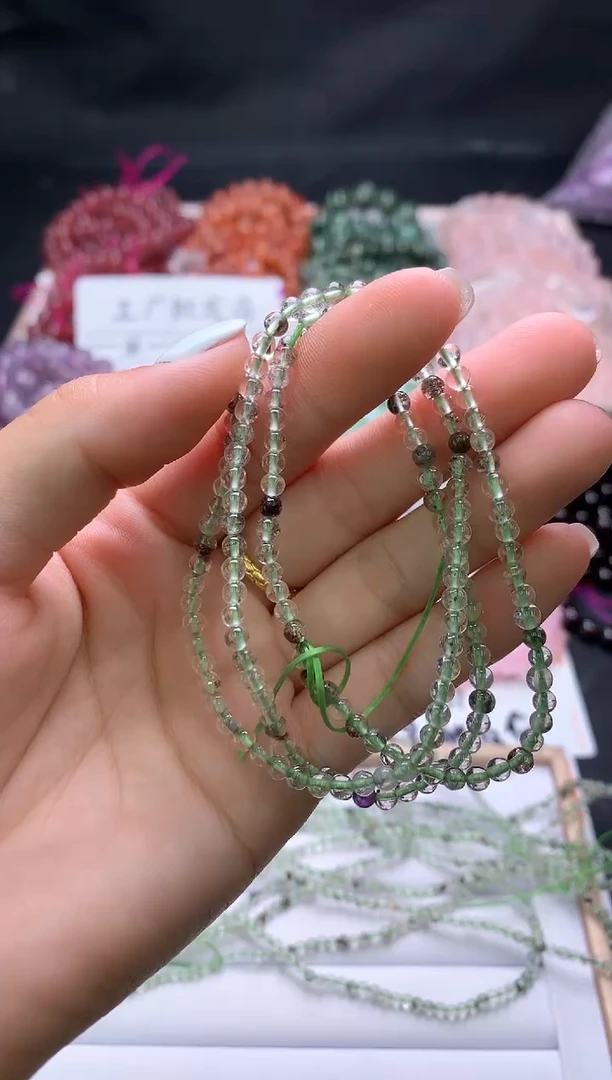 【闪购商品】水晶手链未镶嵌绿幽灵多圈k3m