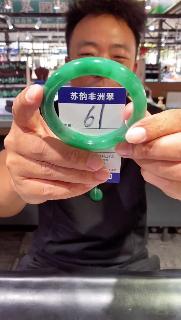 未镶嵌手镯石英质玉（非洲翠）59+