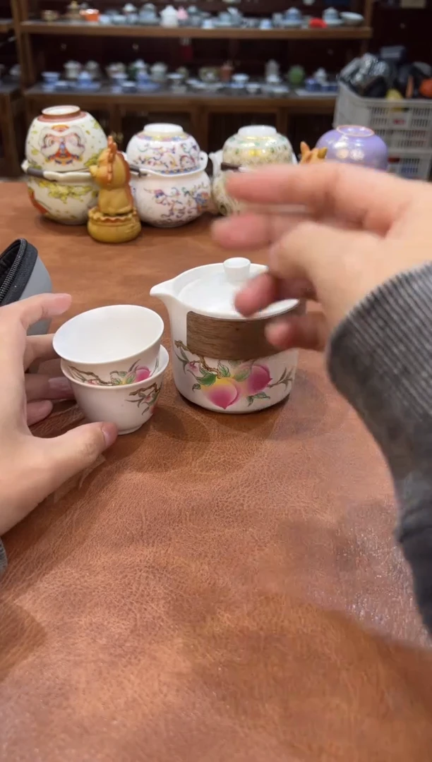 真的很便宜会开片的旅行茶具