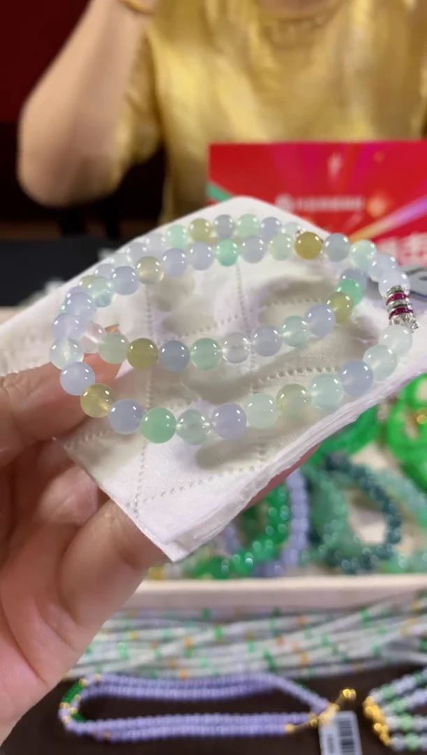 未镶嵌手串翡翠A478|（多样性发其一）卡6