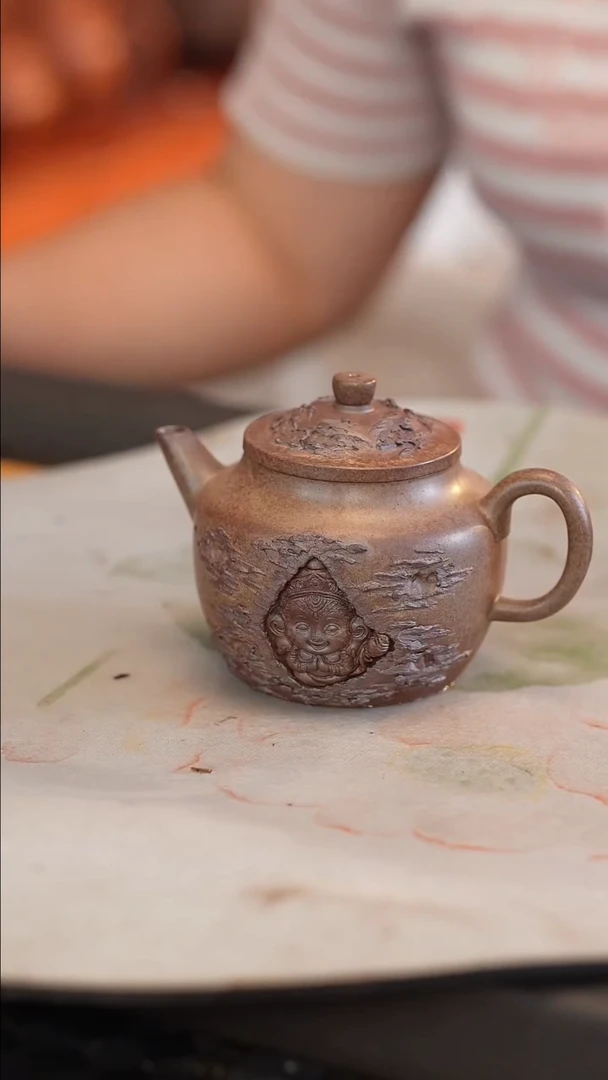 茶壶紫砂原矿手工制作宽口200cc