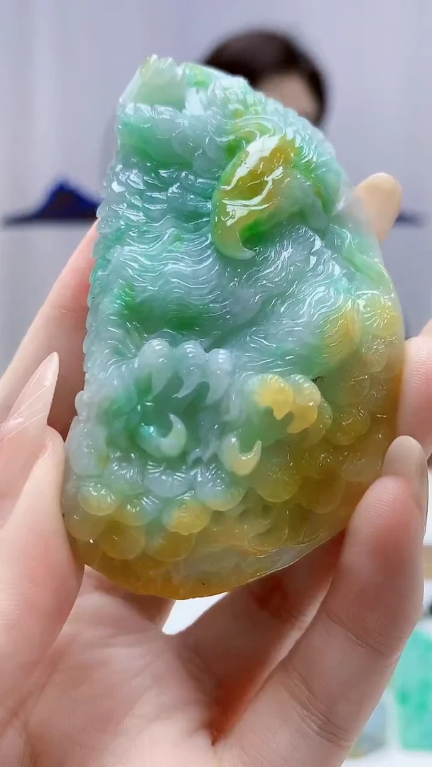 未镶嵌定制翡翠4829DD-毛货挂件143