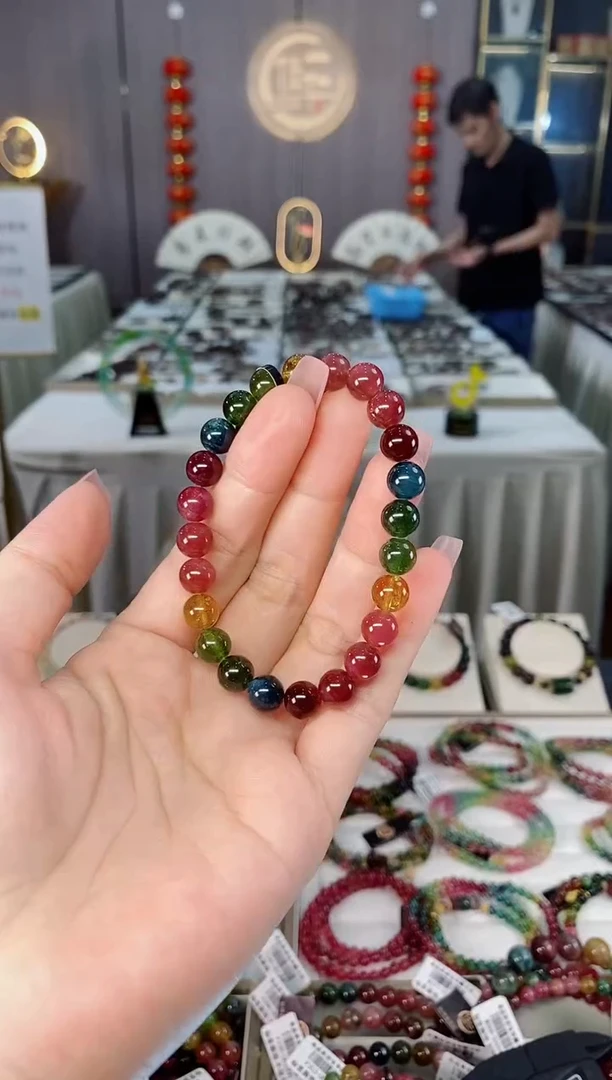未镶嵌老矿碧玺单圈手串7mm+碧玺hon多样性发货一条