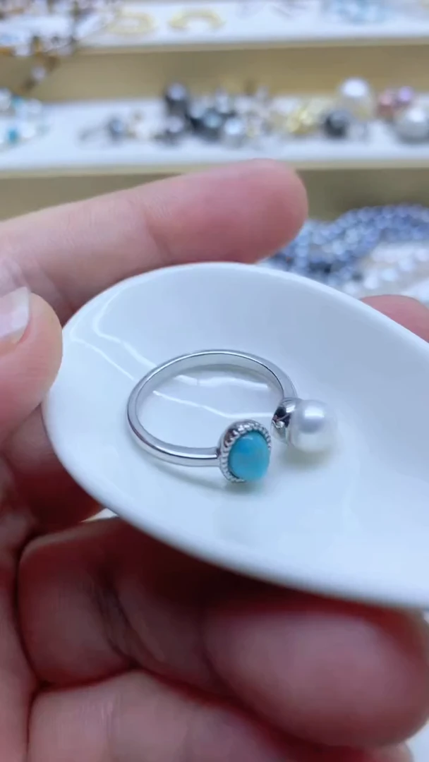 未镶嵌耳饰淡水珍珠6MM