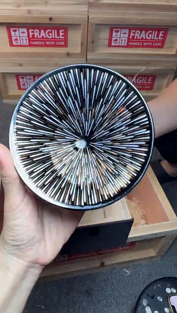 茶盏乌上银针 建窑建盏主人杯