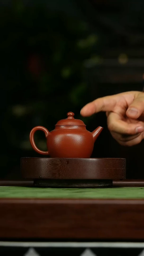 茶壶紫砂d21朱泥巨轮珠