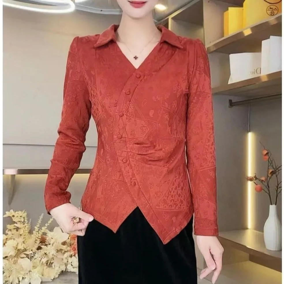 2025春秋气质显瘦常规薄款宽松衬衫上衣极简风温婉大方衣服