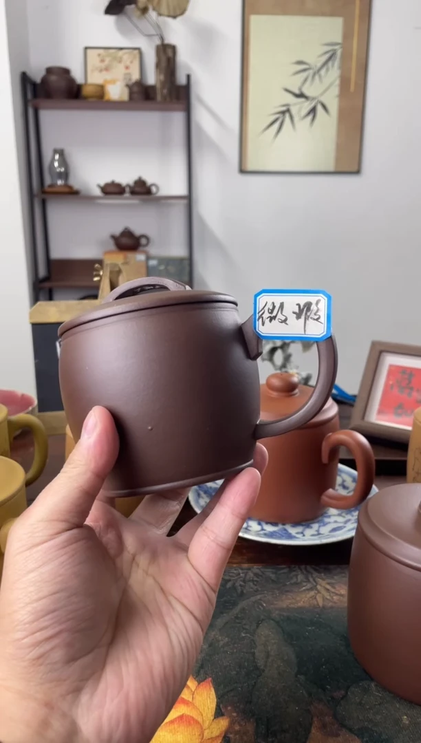 茶杯紫砂微瑕处理介意勿拍底槽青汉瓦