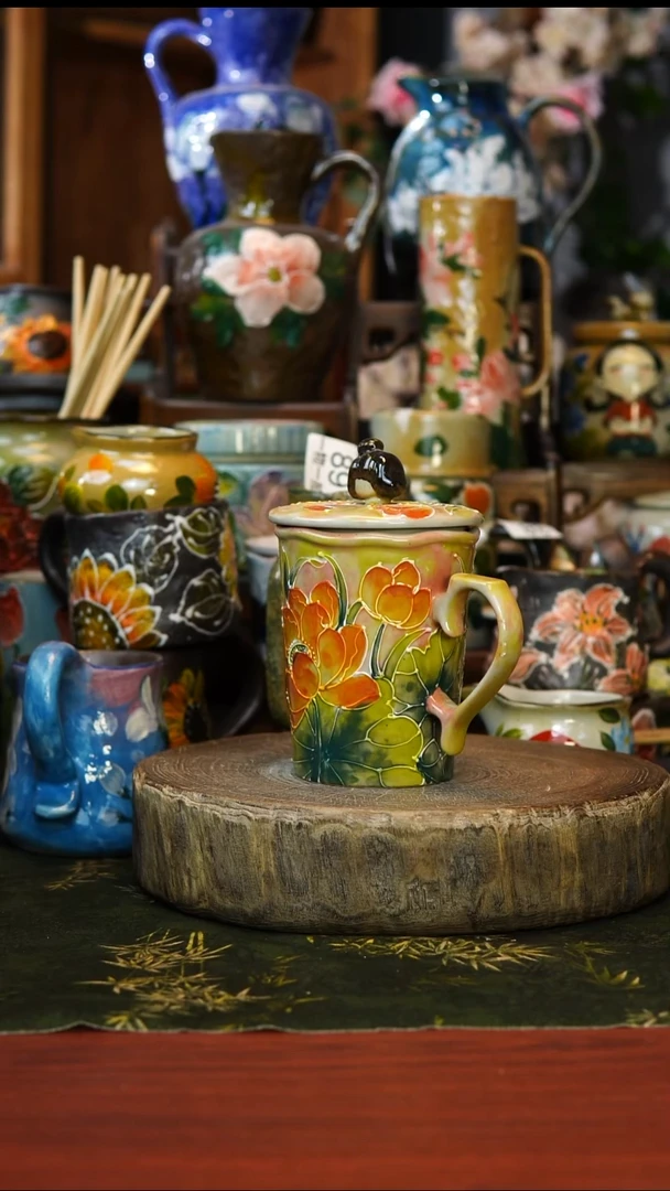 花瓶/杯子/碗106景德镇手工高温釉下彩