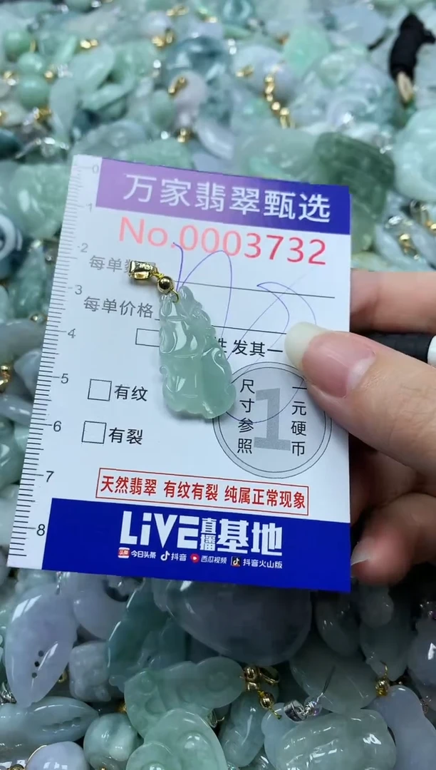 吊坠(不含链)未镶嵌翡翠3732