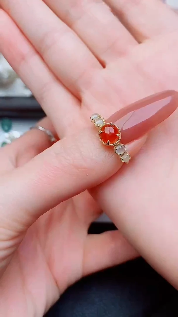 银S925镶嵌戒指翡翠若****见...