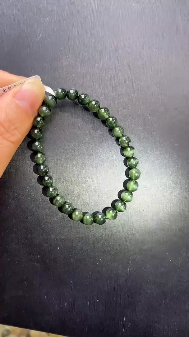 未镶嵌手串水晶绿发晶手串6mm+ JP57567