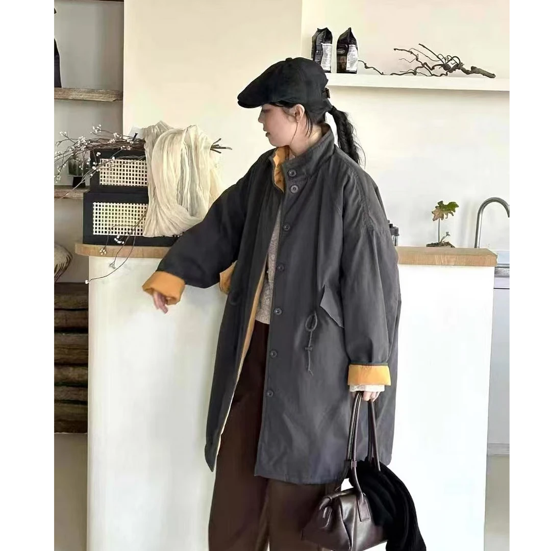 C679现货冬季洋气百搭宽松棉衣棉服
