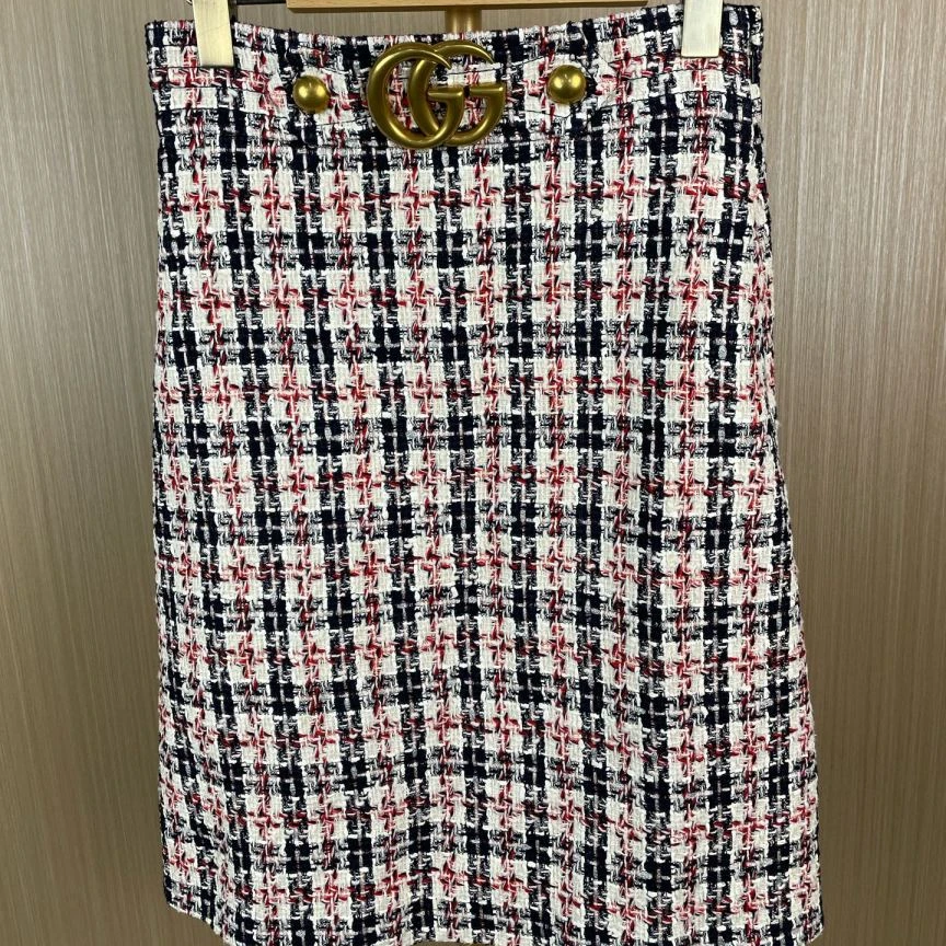 99新 GUCCI/古驰 双G编织半身裙 40 16681321