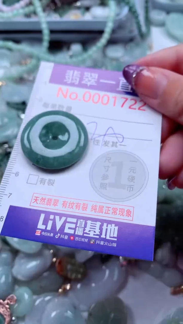 翡翠未镶嵌吊坠(不含链)1722