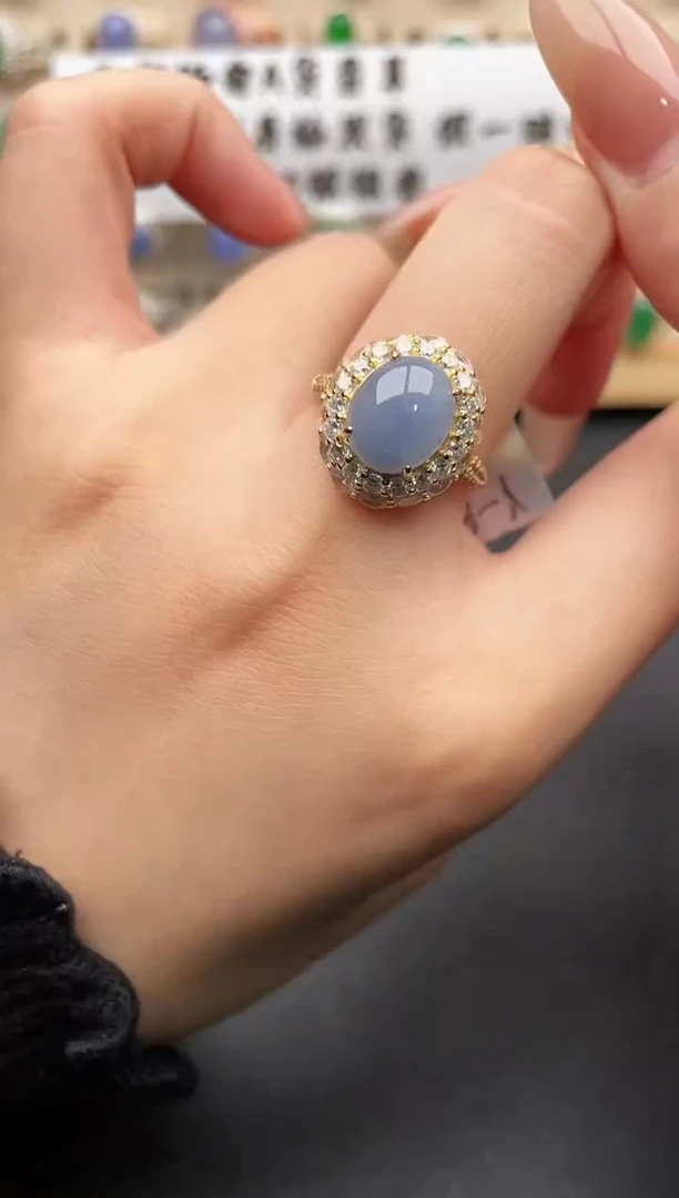 未镶嵌戒指翡翠一物一证一礼盒