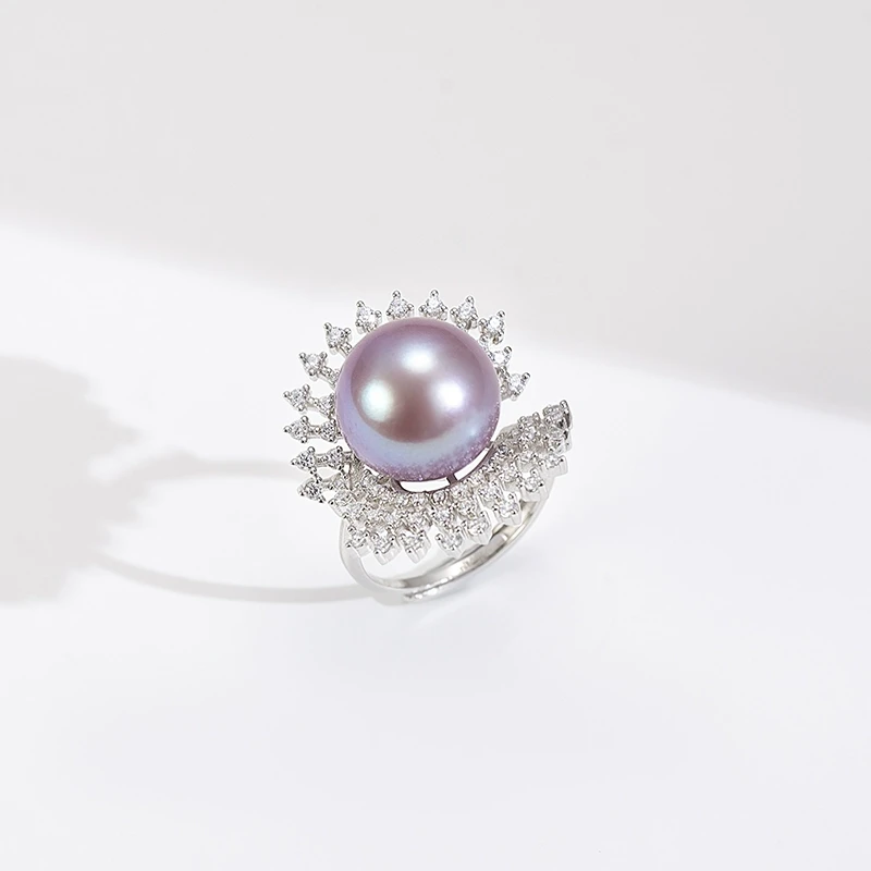 【新东方专属】爱迪生珍珠925银淡水珍珠戒指12-13mmXDF