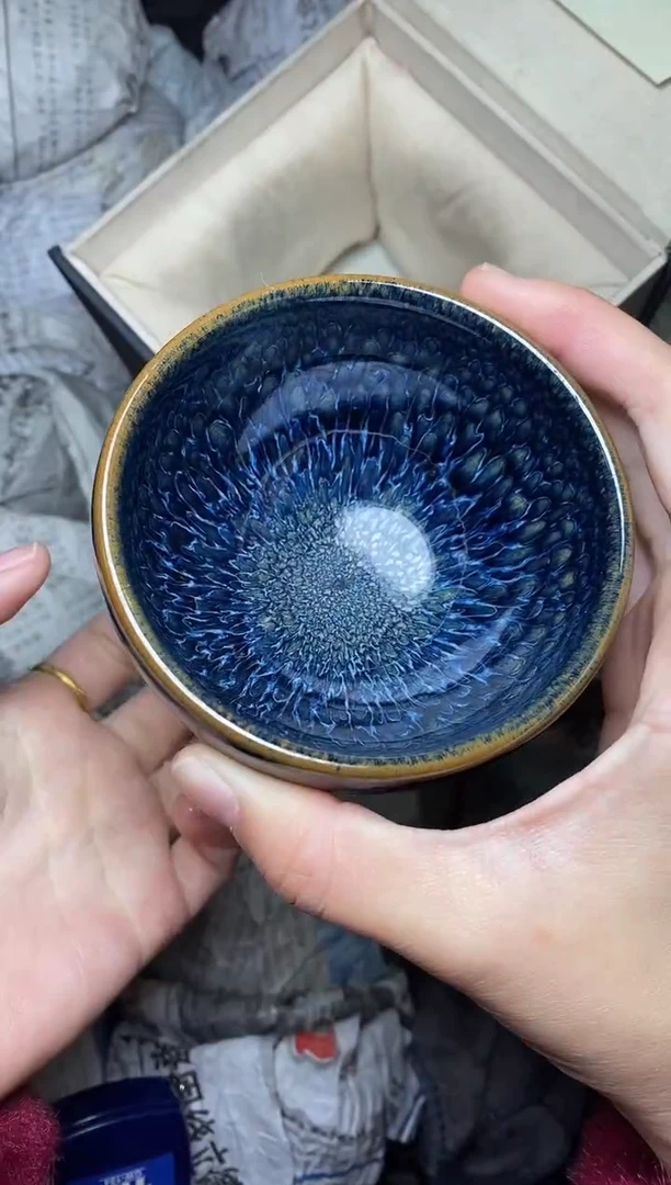 【闪购商品】茶盏蓝孔雀盏三疯建盏茶器