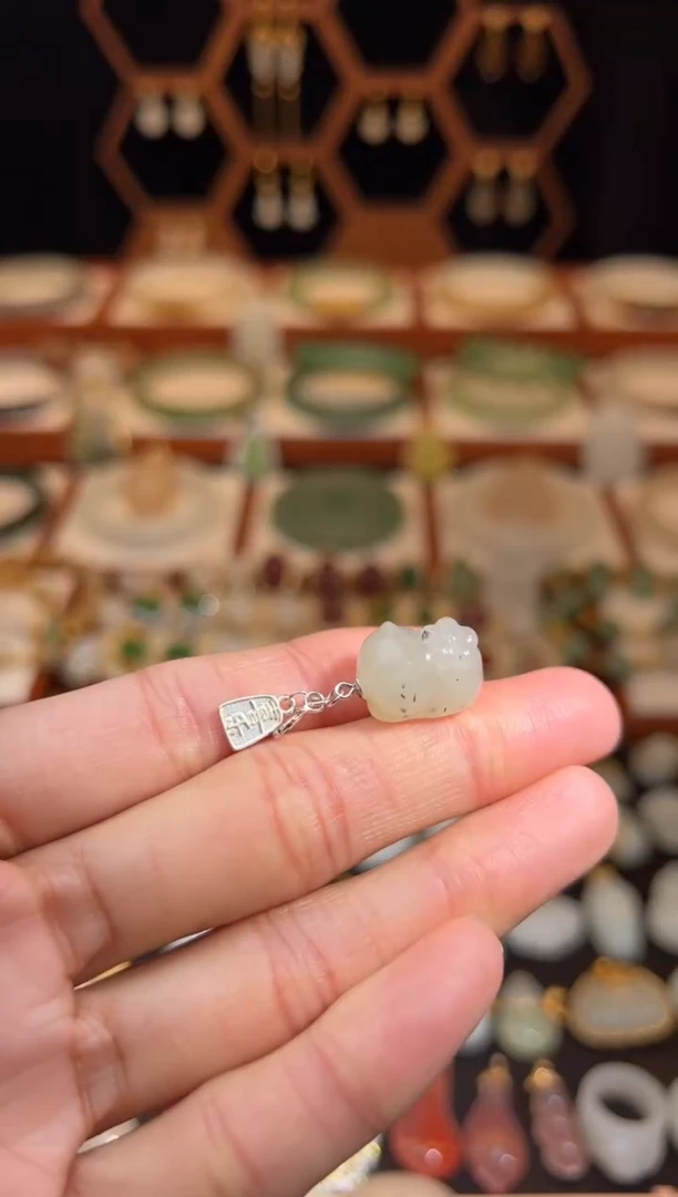 银S925镶嵌和田玉挂件福利