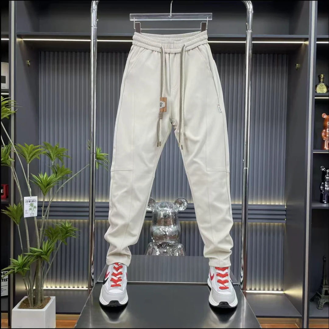 2025年秋季新款薄款男士休闲裤时尚运动修身弹力百搭休闲裤宽松裤