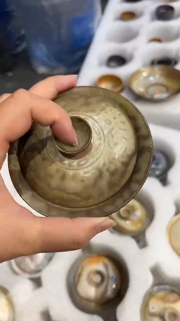 盖碗450号容量140-150ML浅黄陶泥