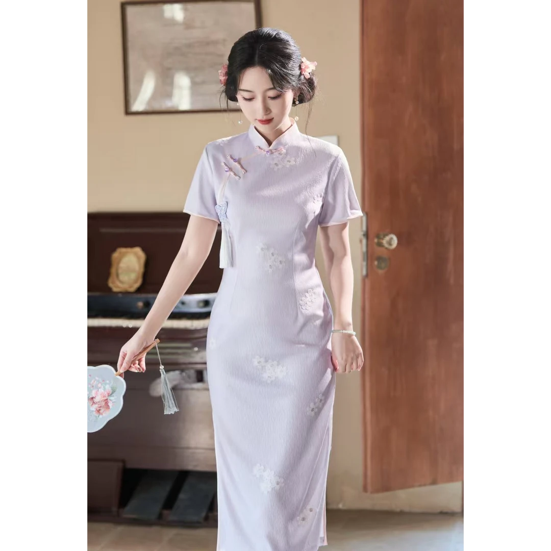 【紫萱】显瘦国风复古优雅修身旗袍新中式改良日常显瘦新中式