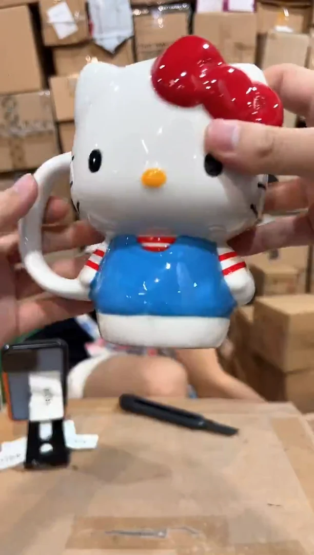 瓷片陶瓷条纹kt全身杯