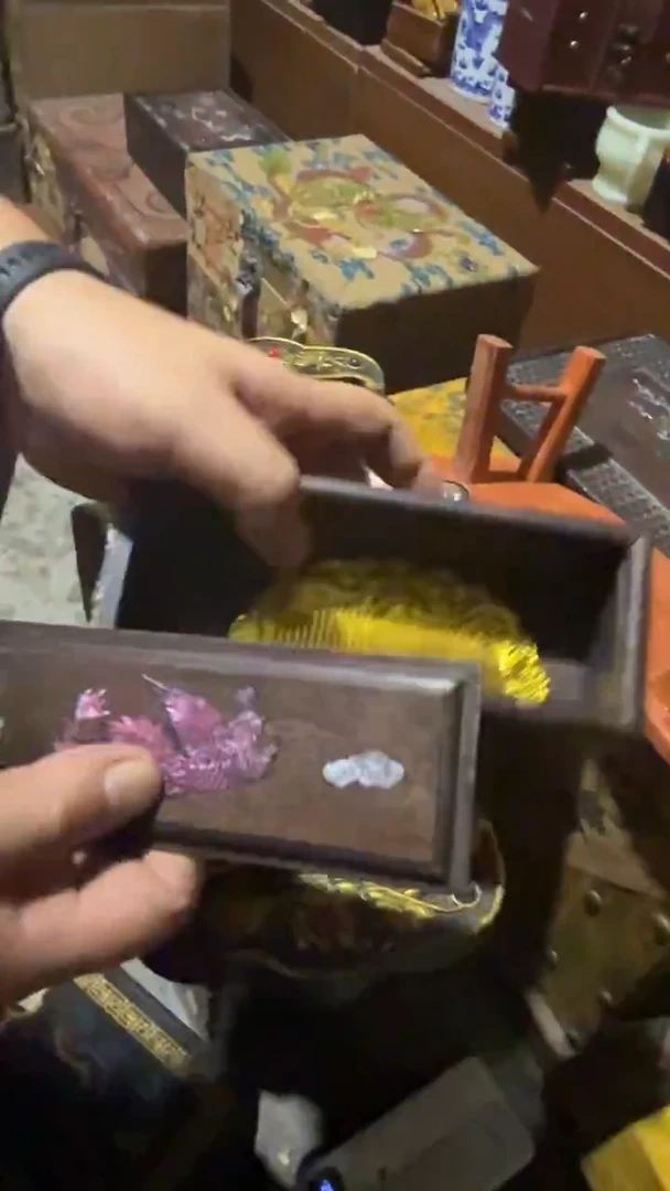 木闪电购链接精品摆件梳子带盒子