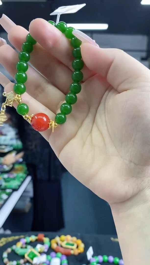 手串未镶嵌和田玉多样性发其一颜色微差