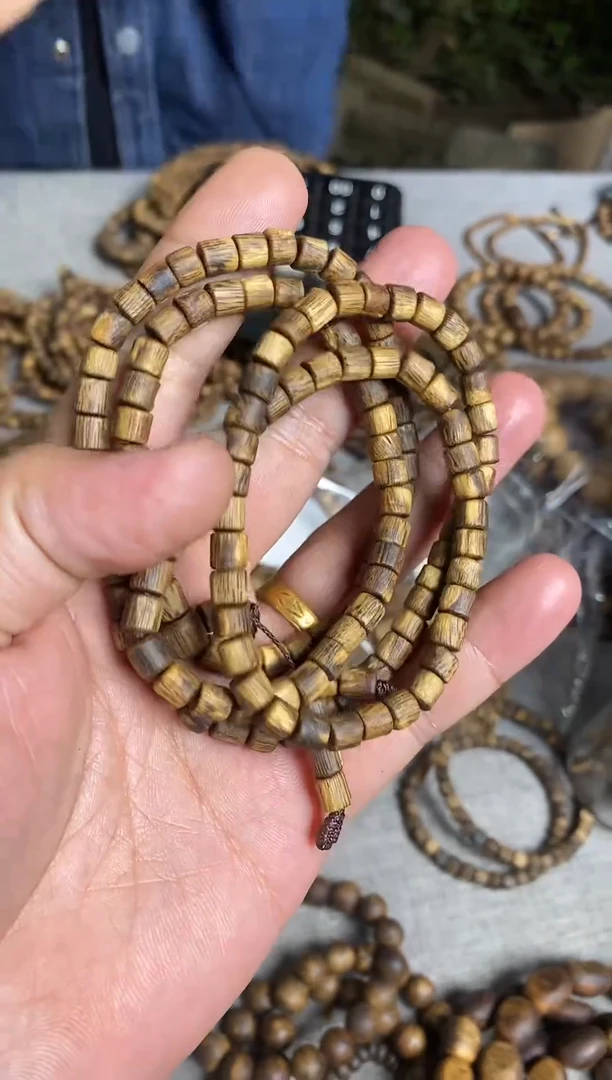 沉香手串随型桶珠多圈手串多样性发一