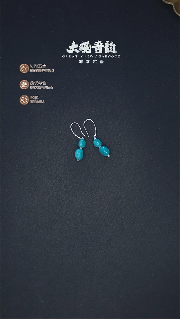 未镶嵌绿松石耳坠w****4【糖豆耳坠】湖北原矿无水无油玉化1.2g