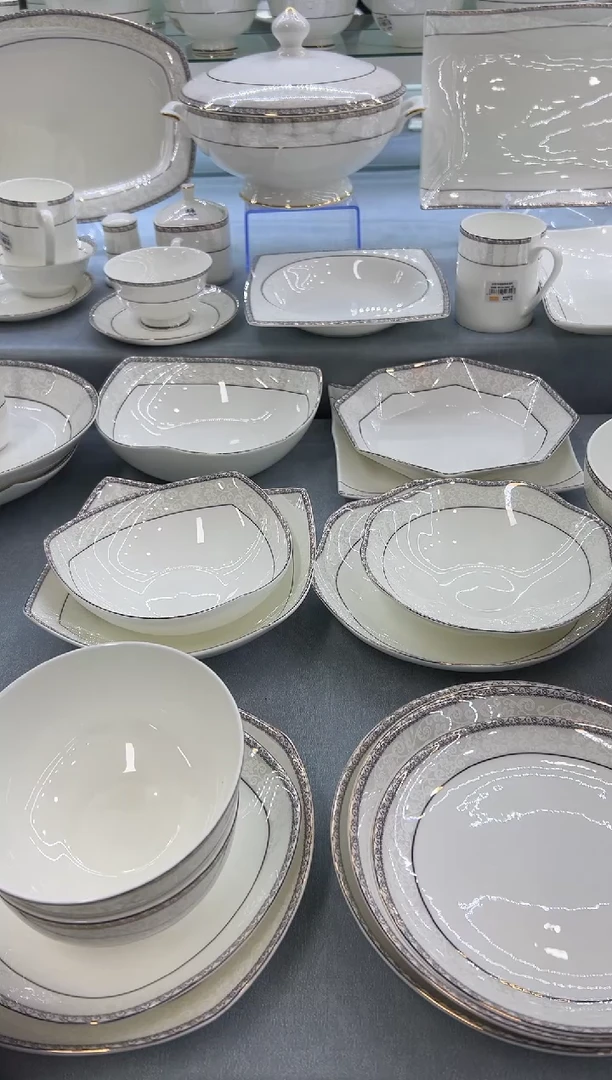 骨瓷玲珑6三角2个