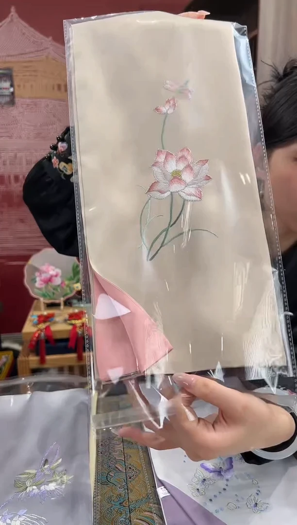 【闪购商品】刺绣苏绣100桑蚕丝丝巾