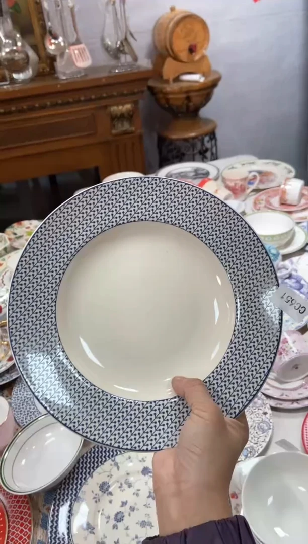 【闪购商品】瓷片陶瓷原单CC651餐具1个汤盘