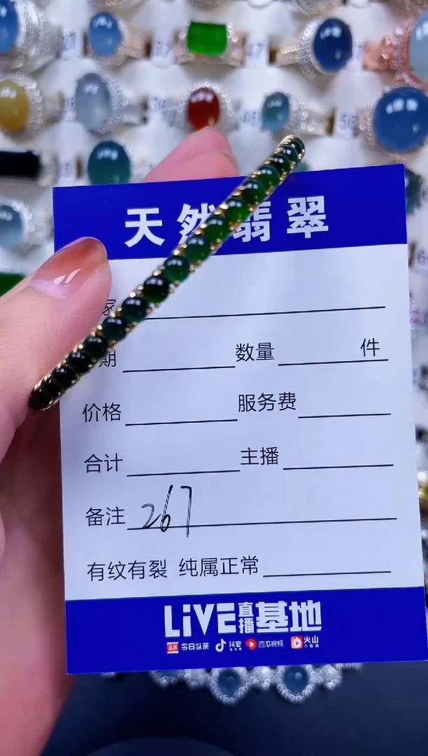 银S925镶嵌手镯翡翠267