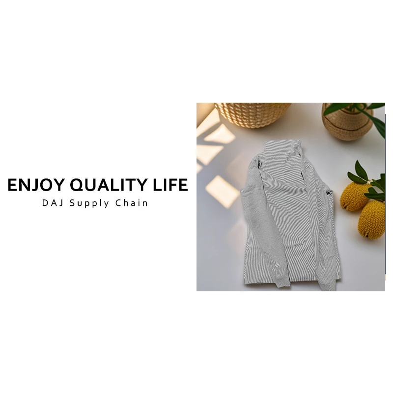 打底衫半高领卡其条纹 均码