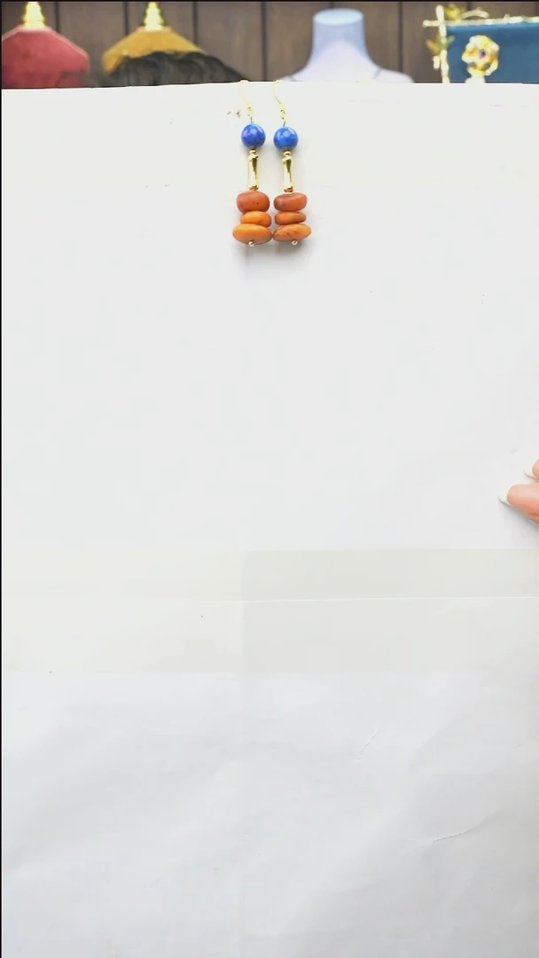 琥珀未镶嵌耳饰多样性发一