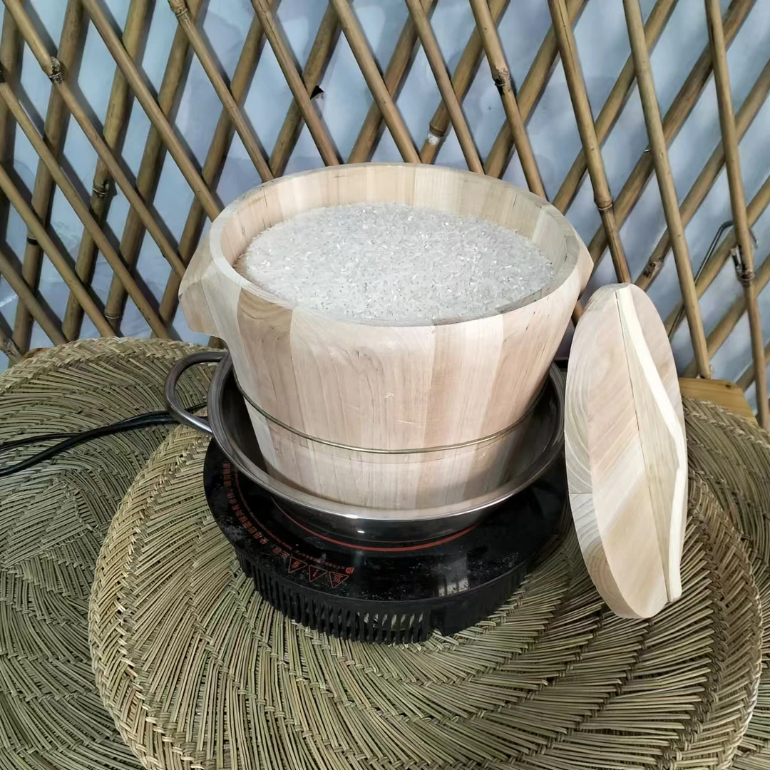 蒸笼蒸饭筷子筒蒸饭桶纯手工神器小号圆形木制家用蒸架蒸米竹制