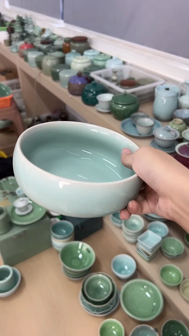 龙泉云间青瓷小米茶器