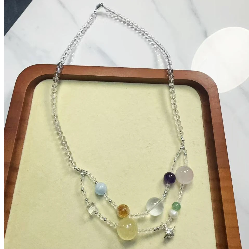 好运快来定制款六曜叠辉护佑链水晶项链