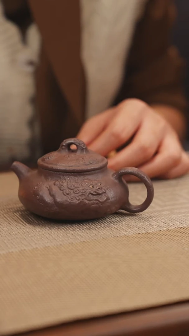 原矿天青紫泥降喜紫砂壶21