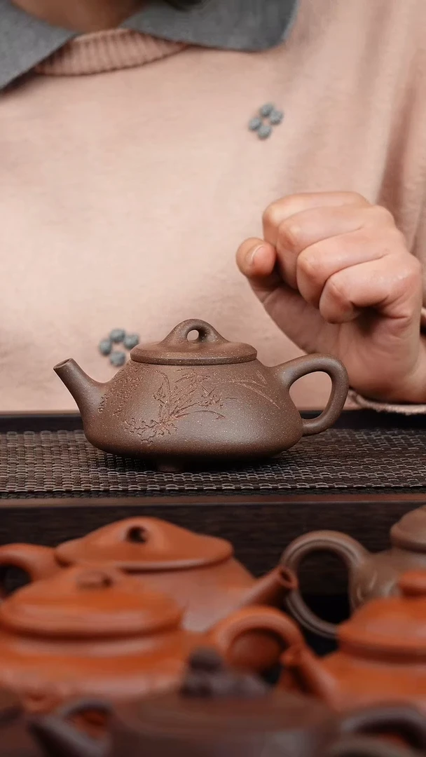 【闪购商品】紫砂茶壶微瑕任骠200cc鲨鱼皮
